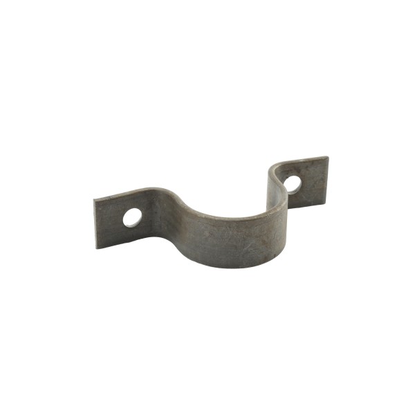 1 5/8" x 1" Bolt On Pipe Strap with 3/8" Holes | 10 Gauge | Raw Steel