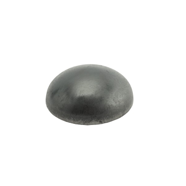 3 1/2" OD Weld On Domed Post Cap with Beveled Edge | Mild Raw Steel 