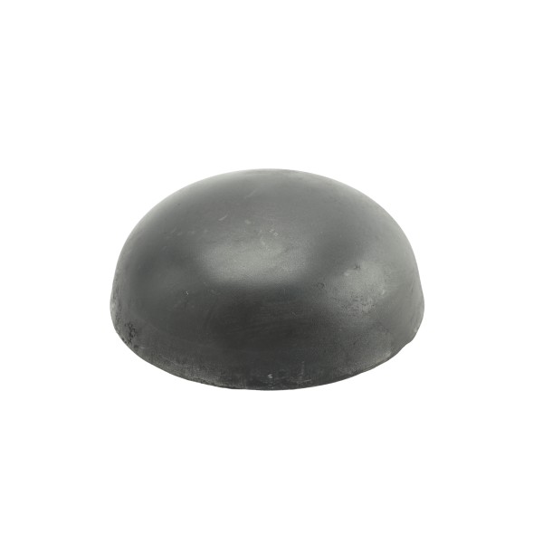 4 1/2" OD Weld On Domed Post Cap with Beveled Edge | Mild Raw Steel 