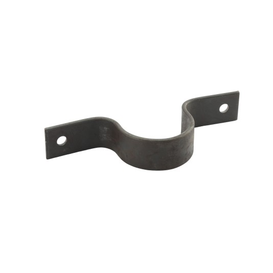 2 1/2" (2 3/8" OD) x 1 1/4" Bolt On Pipe Strap with 3/8" Holes | 6 Gauge | Raw Steel