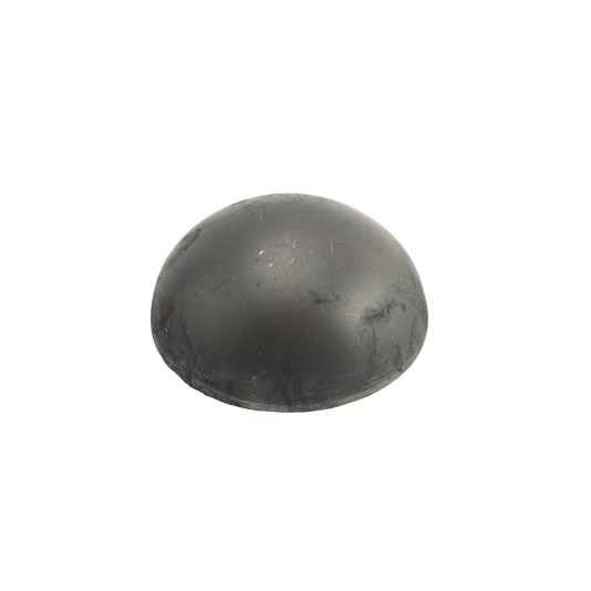 2 7/8" OD Weld On Domed Post Cap with Beveled Edge | Mild Raw Steel 
