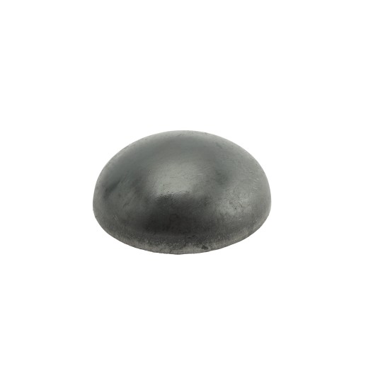 3 1/2" OD Weld On Domed Post Cap with Beveled Edge | Mild Raw Steel 