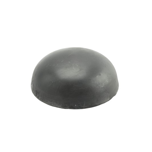 4 1/2" OD Weld On Domed Post Cap with Beveled Edge | Mild Raw Steel 