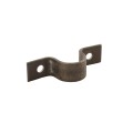 Continuous Fence 1 3/4" Bolt On Pipe Strap Bracket with 3/8" Holes | 10 Gauge | Raw Steel (Continuous Fence Clip) (Pipe Fittings)