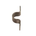 Continuous Fence 1 3/4" Bolt On Pipe Strap Bracket with 3/8" Holes | 10 Gauge | Raw Steel (Continuous Fence Clip) (Pipe Fittings)