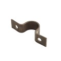 Continuous Fence 1 3/4" Bolt On Pipe Strap Bracket with 3/8" Holes | 10 Gauge | Raw Steel (Continuous Fence Clip) (Pipe Fittings)