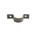 1 5/8" x 1" Bolt On Pipe Strap with 3/8" Holes | 10 Gauge | Raw Steel