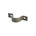 1 5/8" x 1" Bolt On Pipe Strap with 3/8" Holes | 10 Gauge | Raw Steel