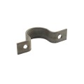 1 5/8" x 1" Bolt On Pipe Strap with 3/8" Holes | 10 Gauge | Raw Steel