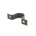 1 5/8" x 1" Bolt On Pipe Strap with 3/8" Holes | 10 Gauge | Raw Steel