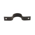 2 1/2" (2 3/8" OD) x 1 1/4" Bolt On Pipe Strap with 3/8" Holes | 6 Gauge | Raw Steel