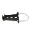 Electric Fence Insulator for Posts, Top Rails, Tube Gates, and Corral Panels with Installation Hardware | 25 Pack | Black