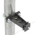 Electric Fence Insulator for Posts, Top Rails, Tube Gates, and Corral Panels with Installation Hardware | 25 Pack | Black