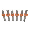Lockjawz 30' Universal T-Post Insulator for Continuous Fence | 25 Pack | Orange
